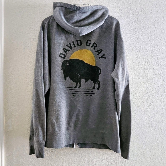 Tops - Oversized Buffalo Zip Hoodie Jacket